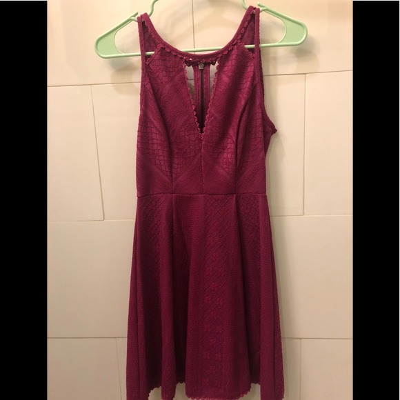 👗Free People Violet/Magenta Skater Mini Dress,👗 like new.Worn one. - Picture 4 of 7